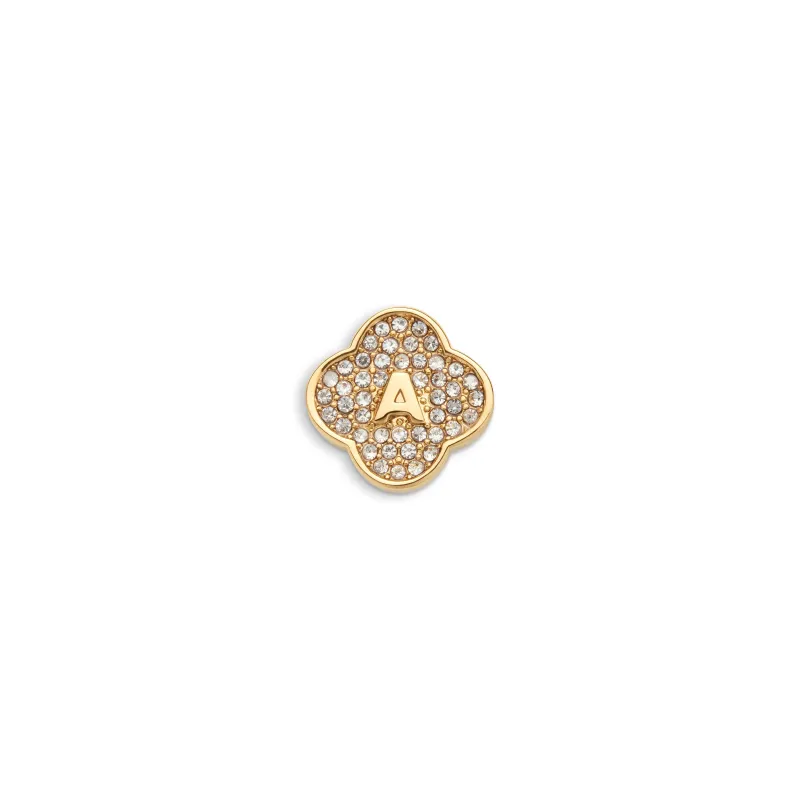 Shimmer Pavé Clover Charms (Gold) - Initials sold by Abbott Lyon