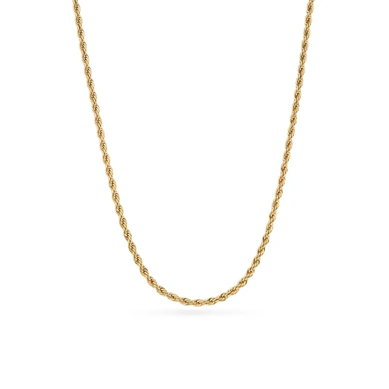 Layering Small Rope Chain Necklace (Gold) made by Abbott Lyon