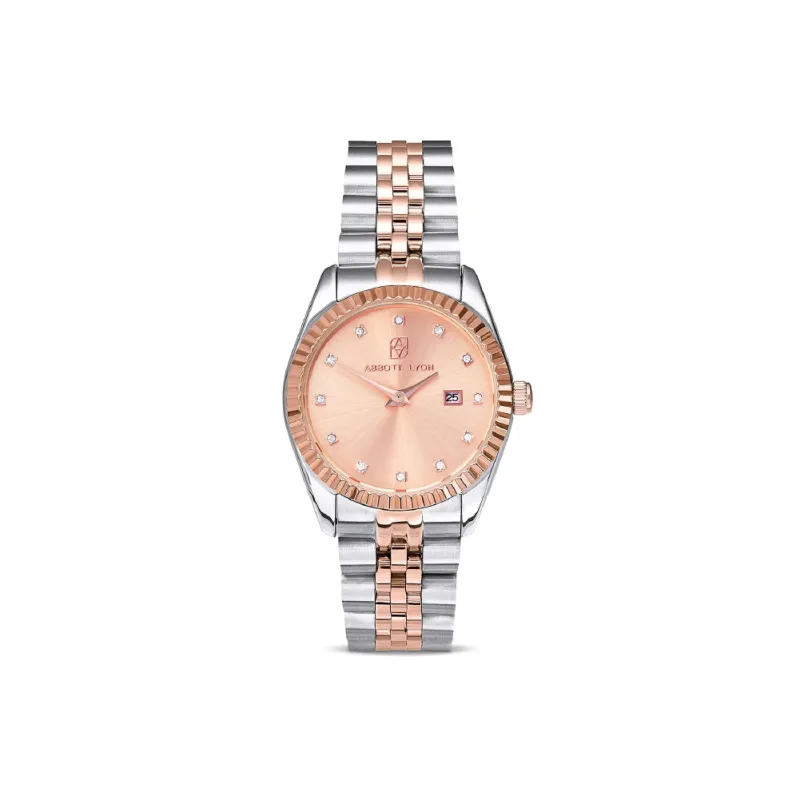 Mini Two Tone Blush Link Belgravia 30 Watch made by Abbott Lyon