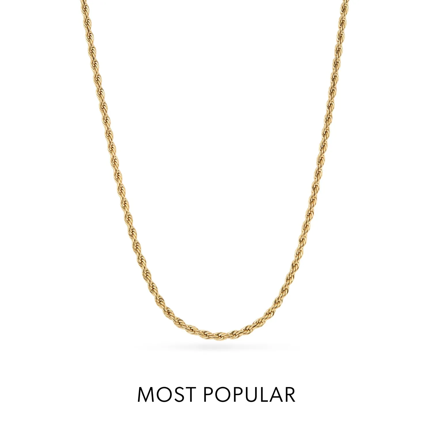Layering Small Rope Chain Necklace (Gold) sold by Abbott Lyon product image thumbnail 3