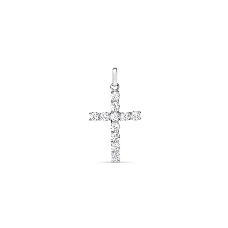 La Croix Crystal Cross Pendant (Silver) sold by Abbott Lyon