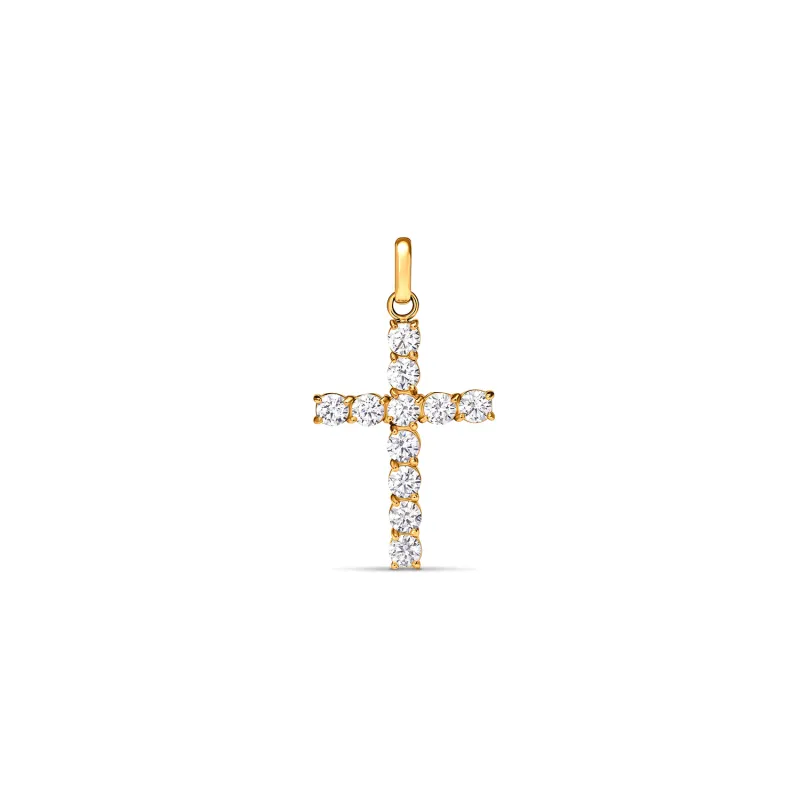 La Croix Crystal Cross Pendant (Gold) sold by Abbott Lyon