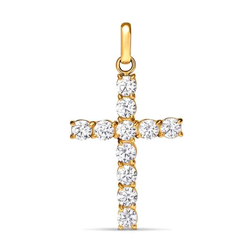 La Croix Crystal Cross Pendant (Gold) sold by Abbott Lyon