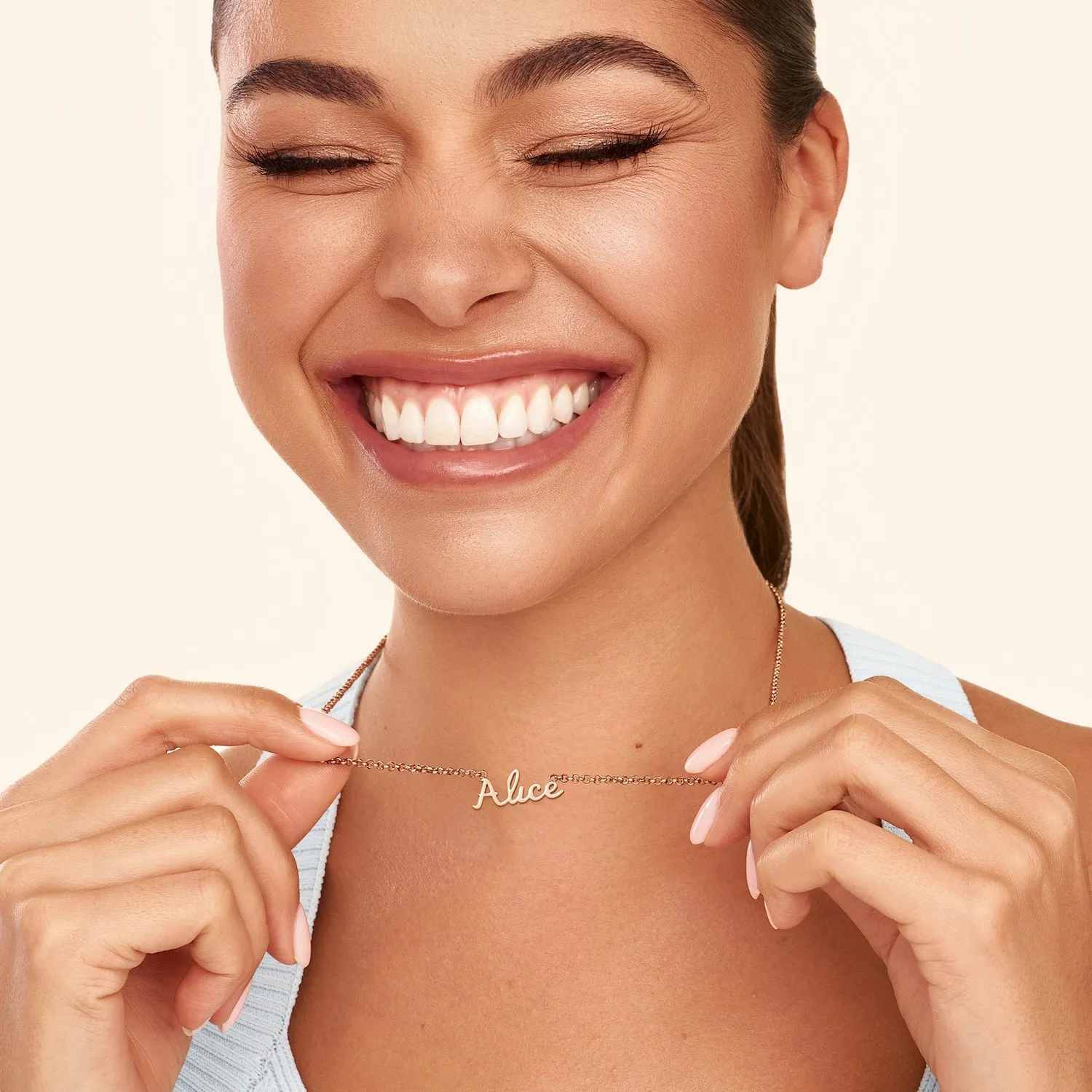 Cursive Name Necklace (Rose Gold) sold by Abbott Lyon product image thumbnail 3
