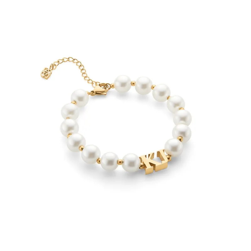 Lunar Pearl Initial Bracelet (Gold) sold by Abbott Lyon