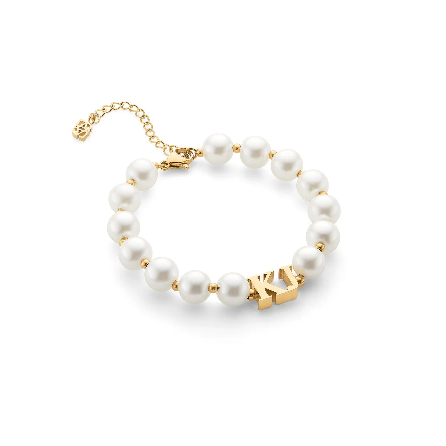 Lunar Pearl Initial Bracelet (Gold) sold by Abbott Lyon