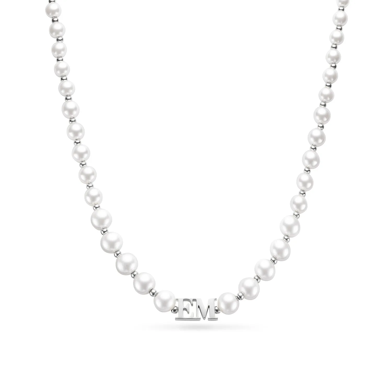 Lunar Pearl Initial Choker (Silver) sold by Abbott Lyon