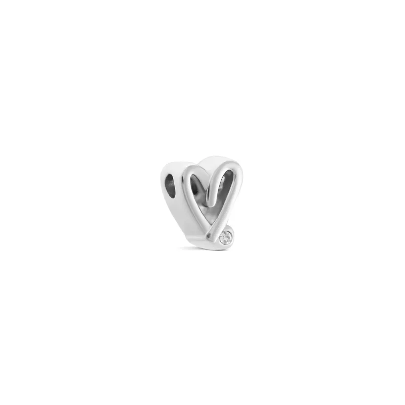 Doodle Heart Necklace Charm (Silver) sold by Abbott Lyon