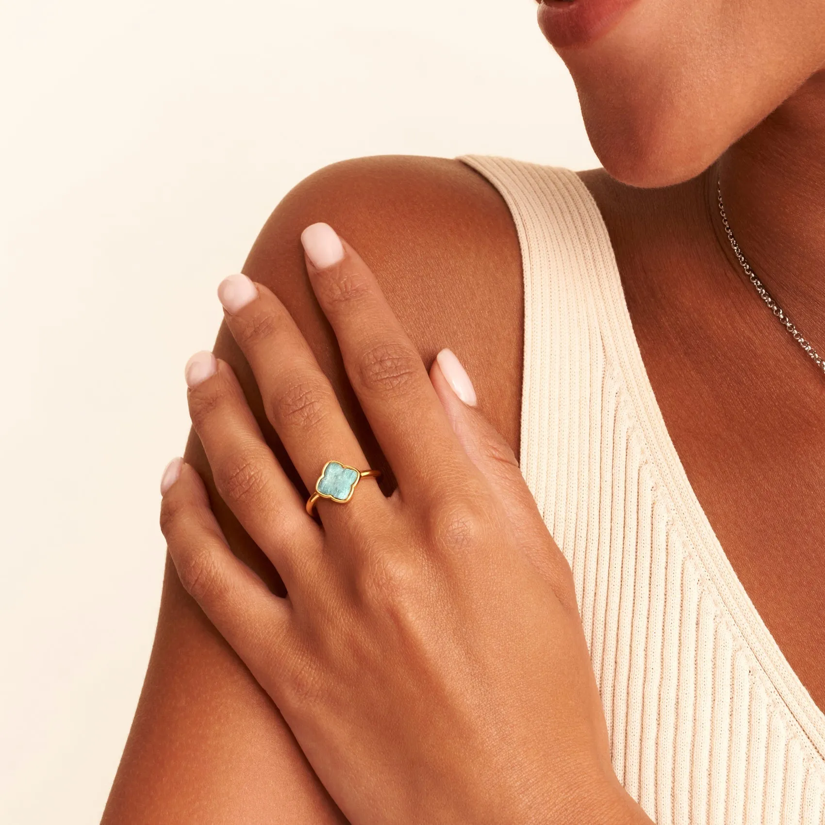 Amazonite Clover Ring (Gold) sold by Abbott Lyon product image thumbnail 2