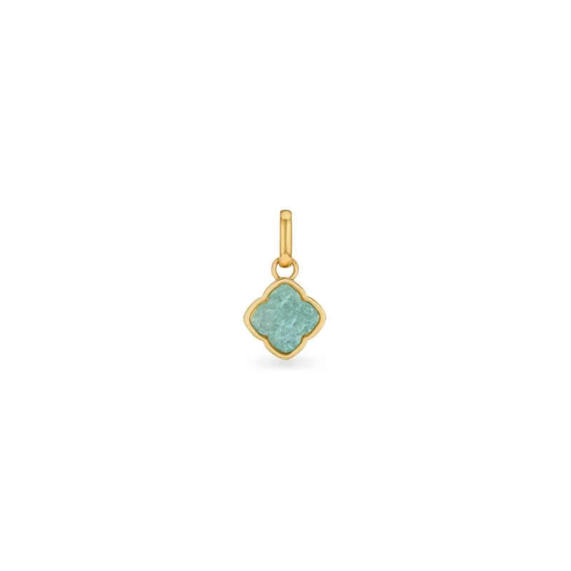 Amazonite Clover Pendant (Gold) sold by Abbott Lyon