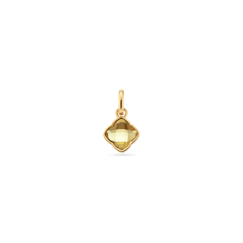 Faceted Birthstone Clover Pendant (Gold) sold by Abbott Lyon