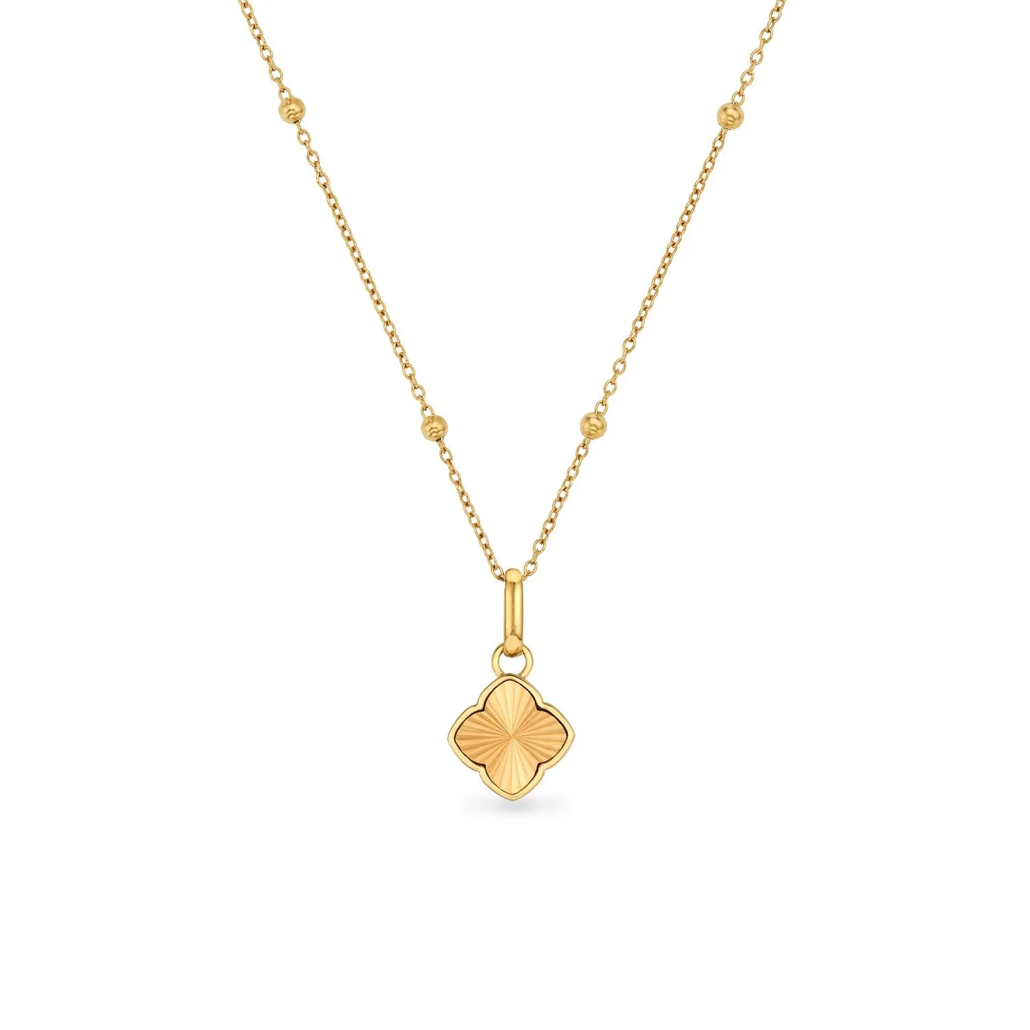 Textured Clover Necklace (Gold) sold by Abbott Lyon