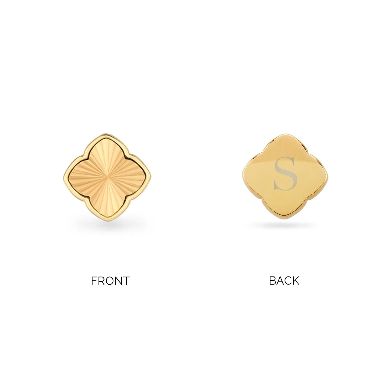 Textured Clover Necklace (Gold) sold by Abbott Lyon product image thumbnail 4
