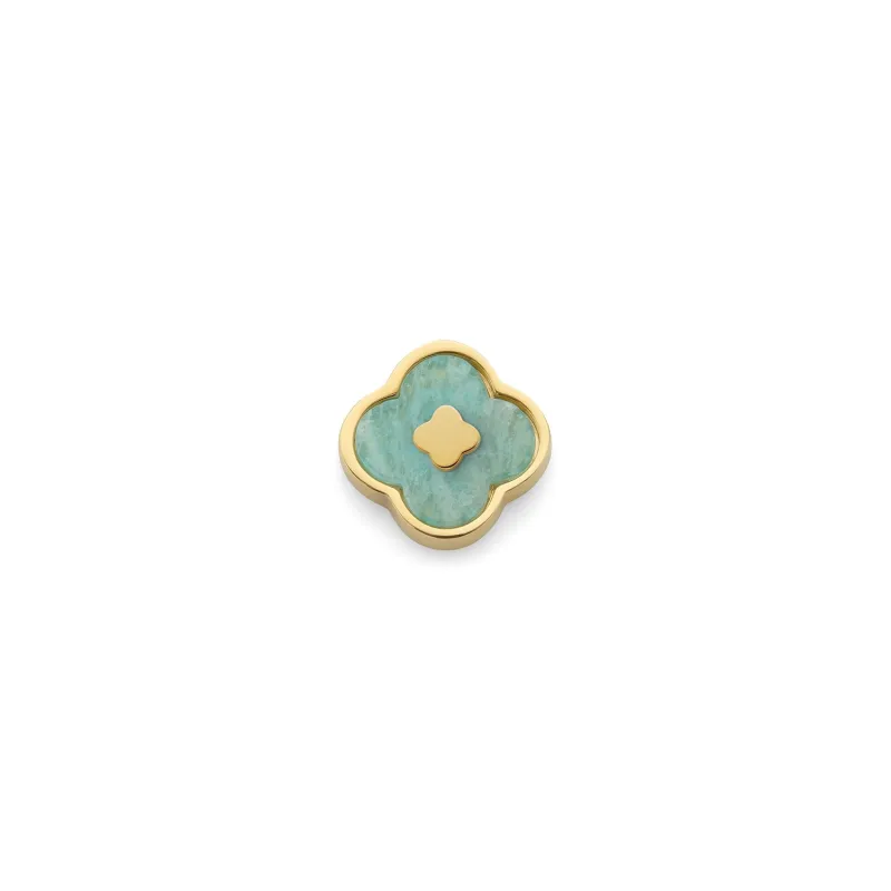 Amazonite Clover Charms (Gold) - Clover sold by Abbott Lyon