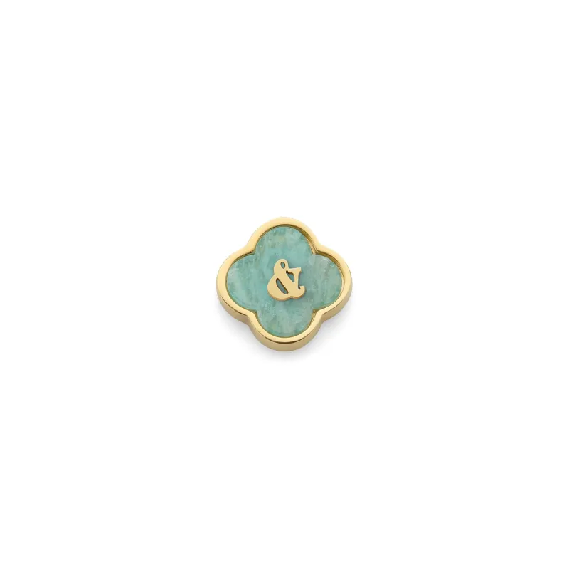 Amazonite Clover Charms (Gold) - & made by Abbott Lyon