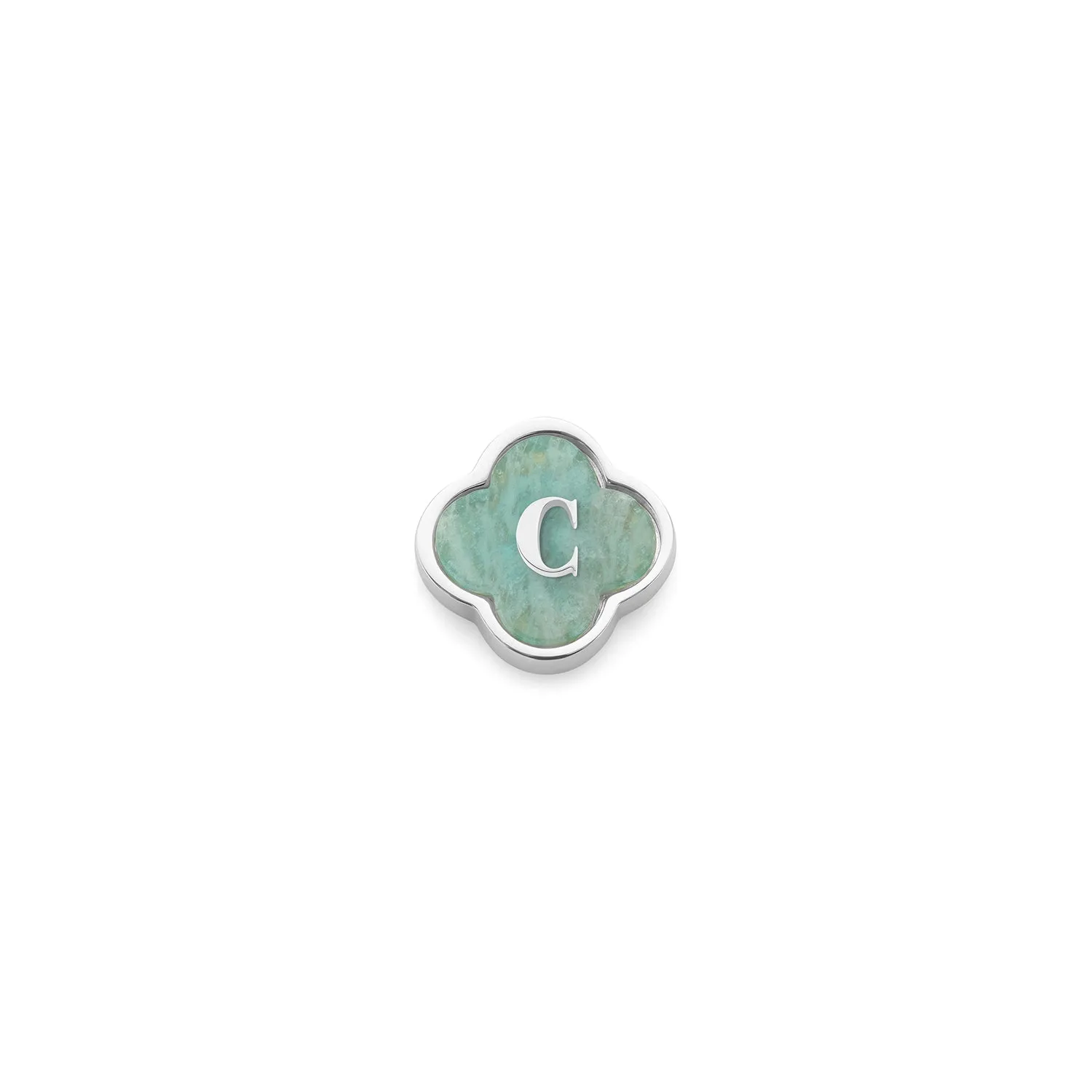 Amazonite Clover Charms (Silver) - Initials sold by Abbott Lyon product image thumbnail 3