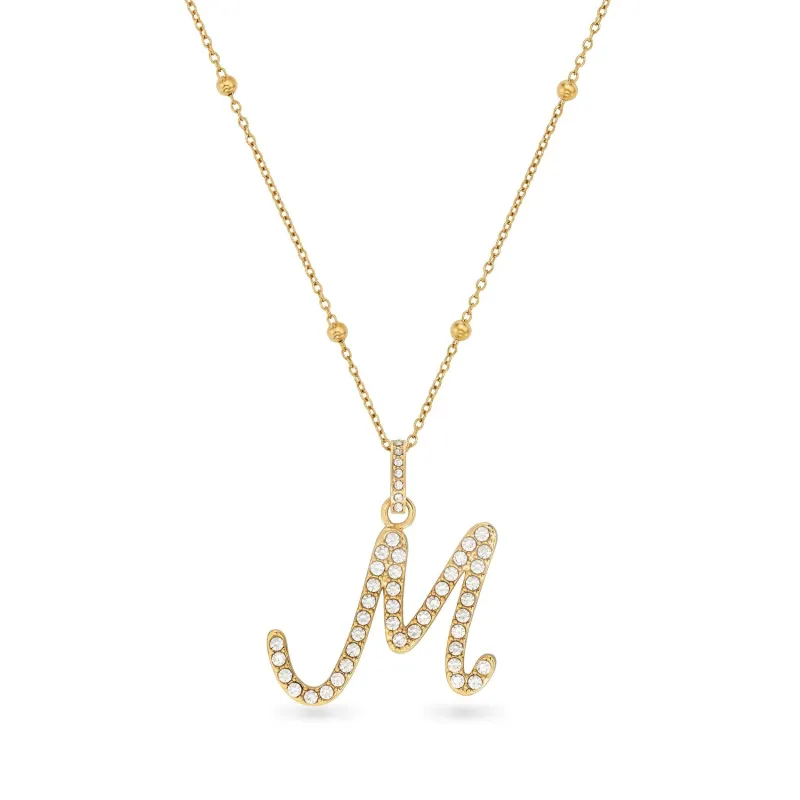 Pavé Initial Necklace (Gold) sold by Abbott Lyon