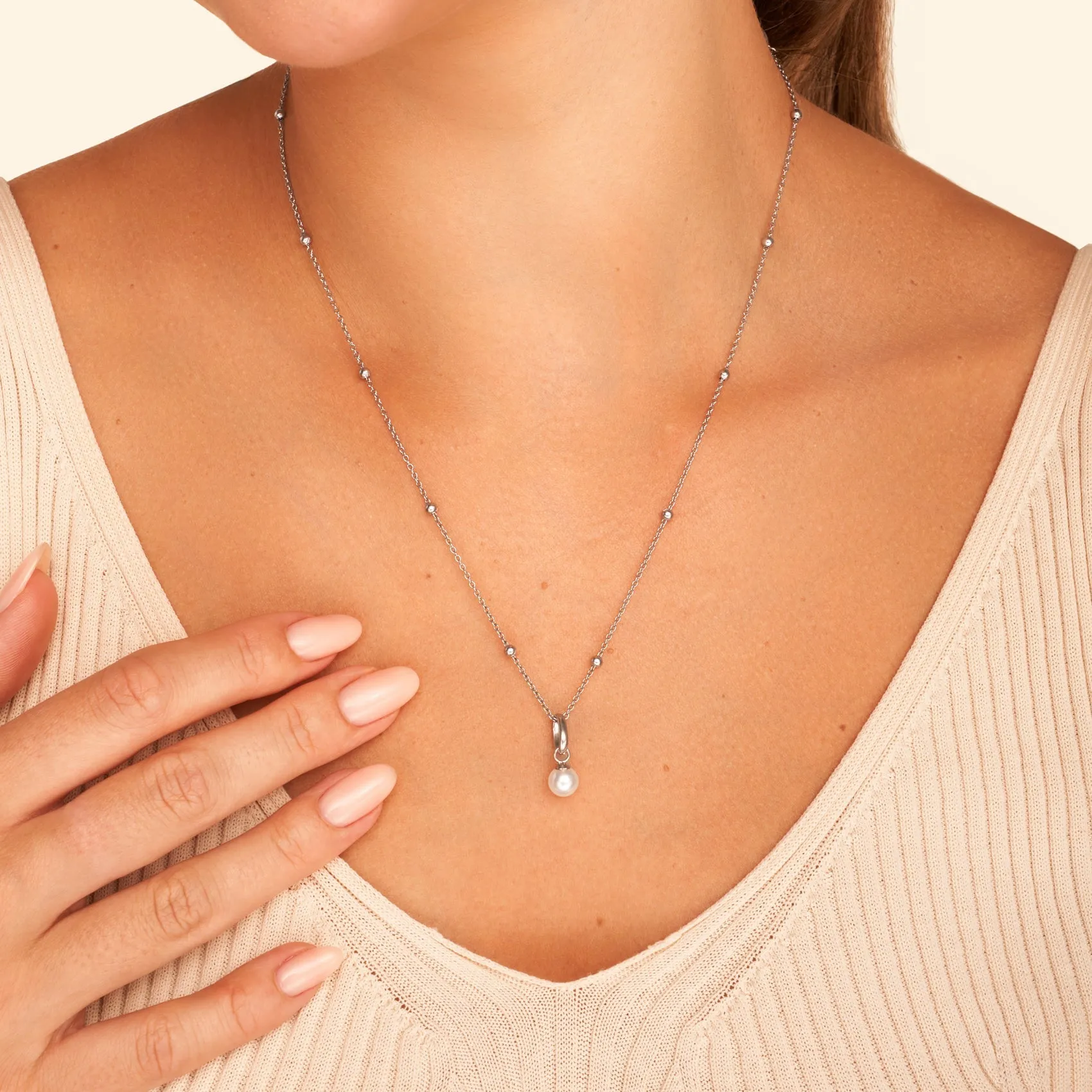 Mini Pearl Pendant (Silver) sold by Abbott Lyon product image thumbnail 2