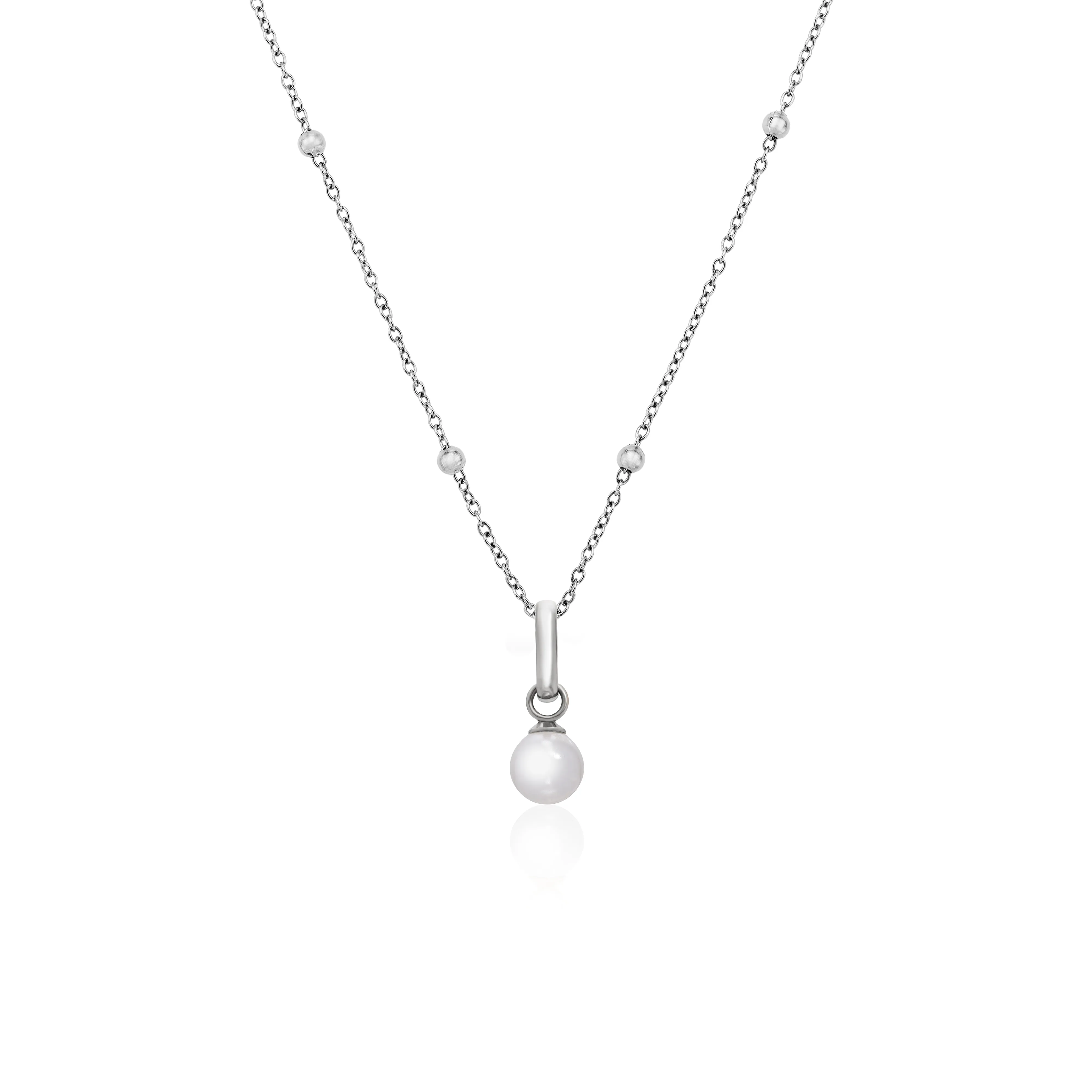 Mini Pearl Necklace (Silver) sold by Abbott Lyon