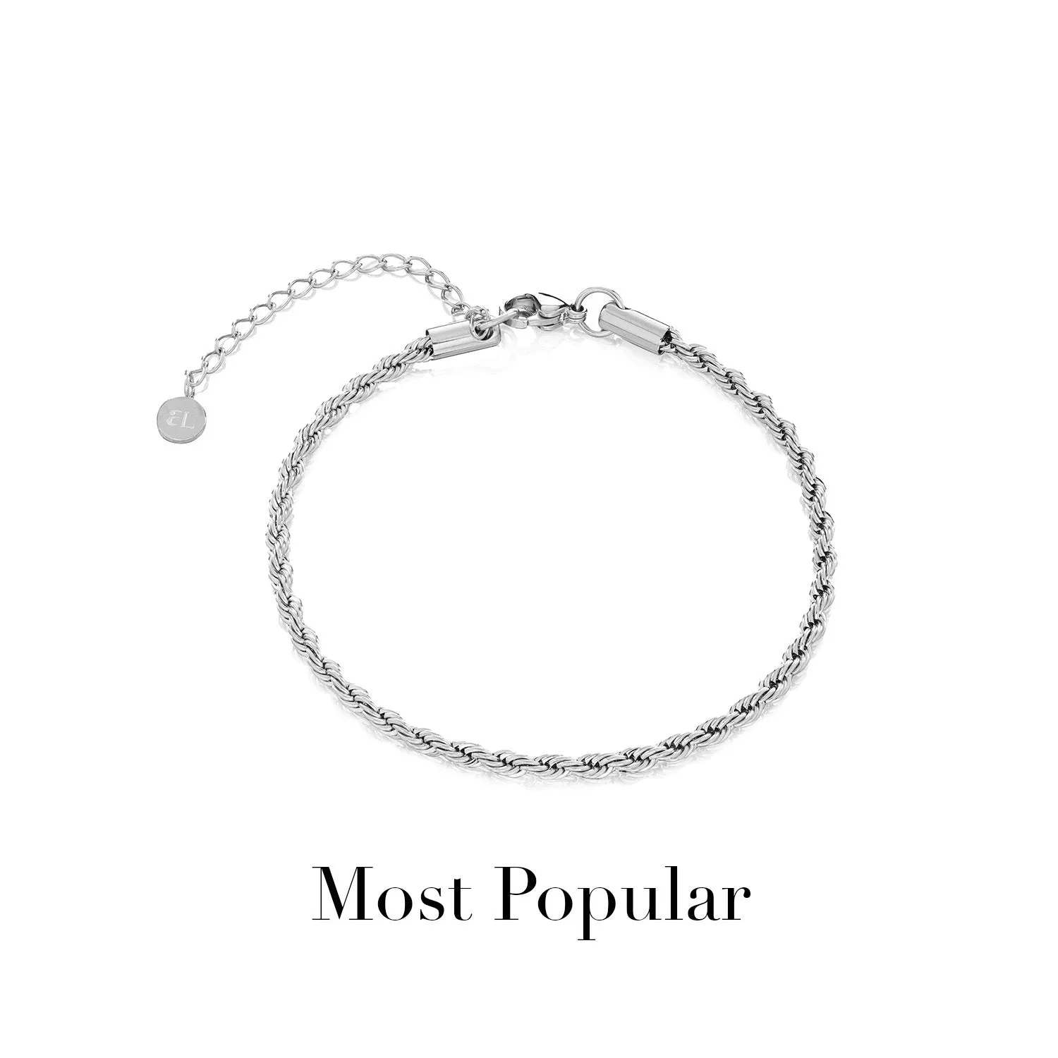 Small Rope Chain Bracelet (Silver) sold by Abbott Lyon product image thumbnail 2