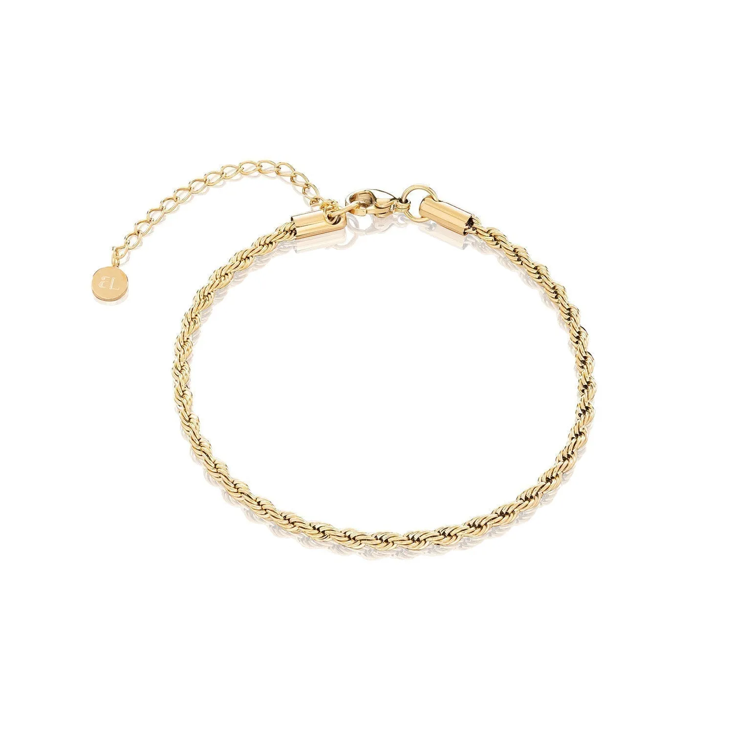 Small Rope Chain Bracelet (Gold) sold by Abbott Lyon product image thumbnail 2