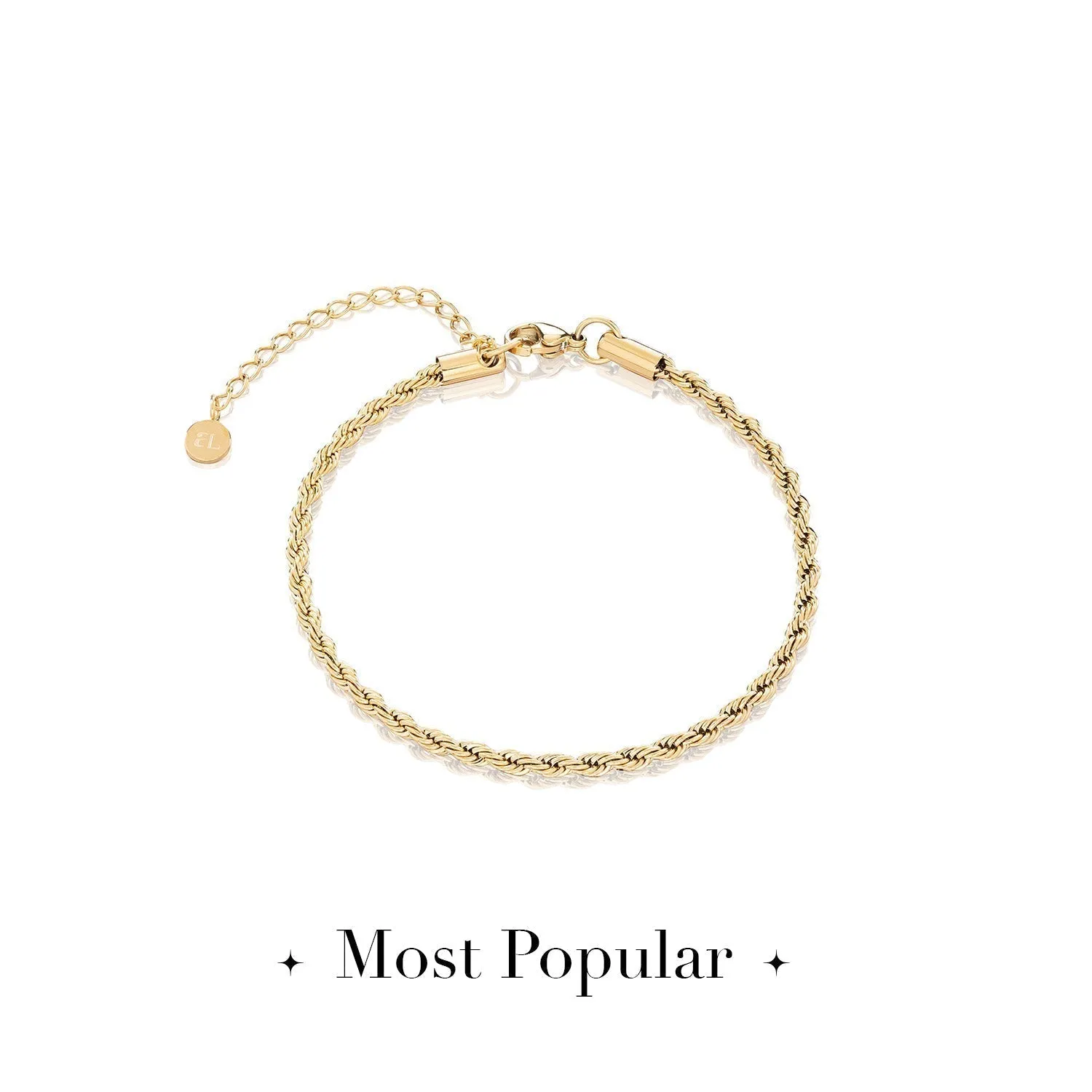 Small Rope Chain Bracelet (Gold) sold by Abbott Lyon product image thumbnail 3