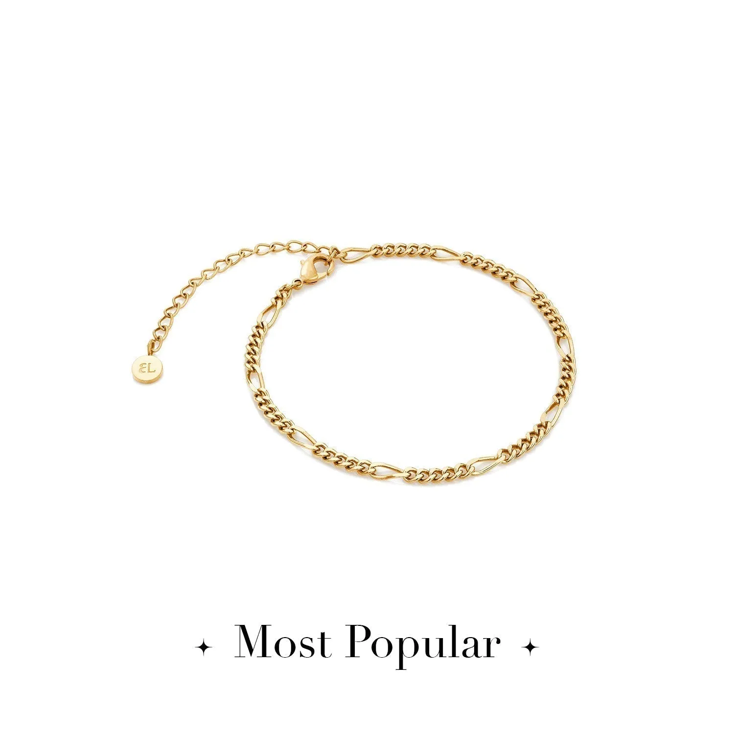Small Figaro Chain Bracelet (Gold) sold by Abbott Lyon product image thumbnail 2