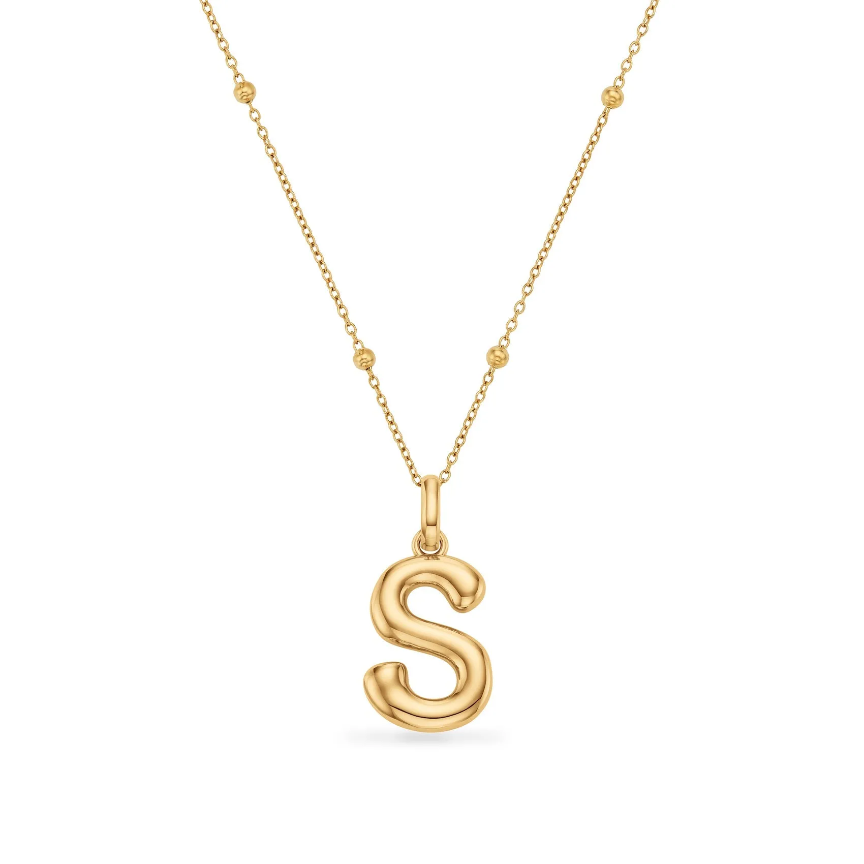 Molten Initial Sphere Necklace (Gold) sold by Abbott Lyon