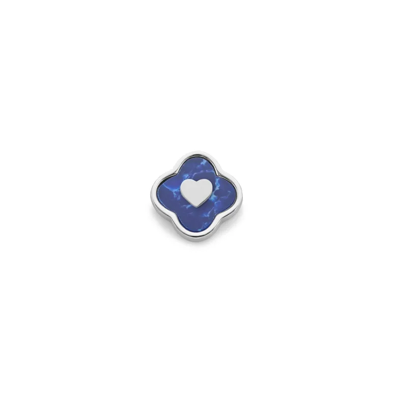 Blue Lace Agate Clover Charms (Silver) - Heart sold by Abbott Lyon
