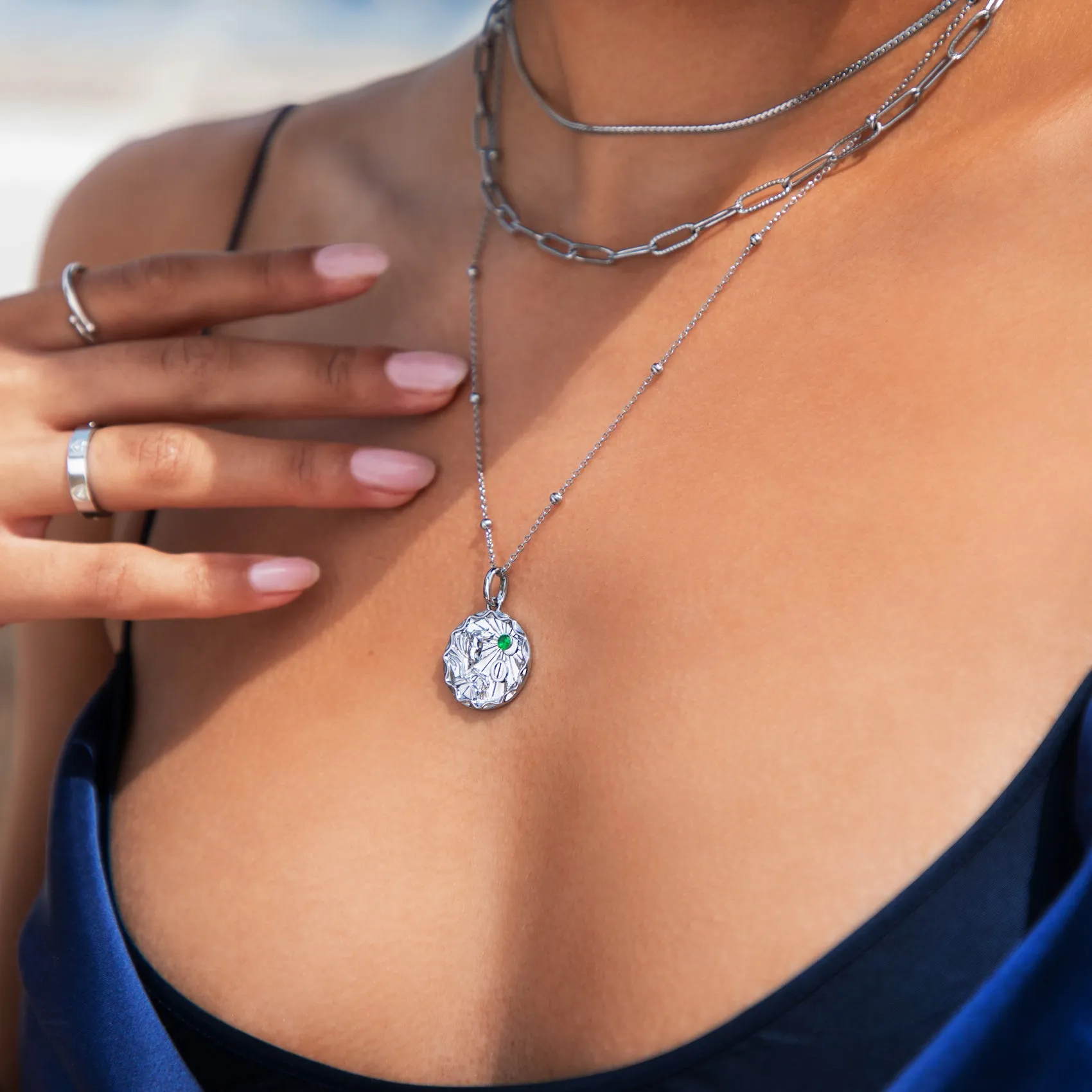 Custom Zodiac Coin Necklace (Silver) sold by Abbott Lyon product image thumbnail 3