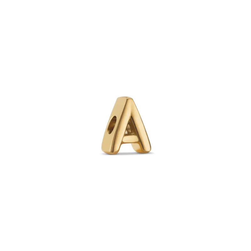 Bubble Initial Bracelet Charm (Gold) sold by Abbott Lyon