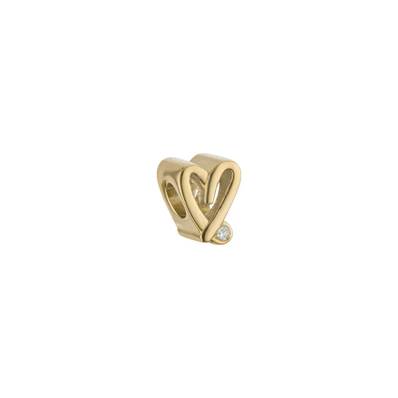Doodle Heart Bracelet Charm (Gold) sold by Abbott Lyon