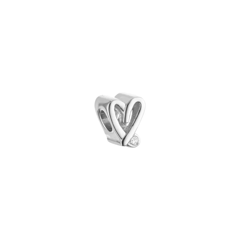 Doodle Heart Bracelet Charm (Silver) sold by Abbott Lyon