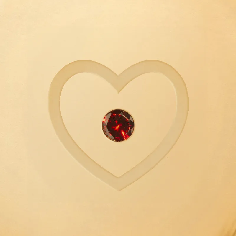 Stamped - Crystal Heart Birthstone sold by Abbott Lyon