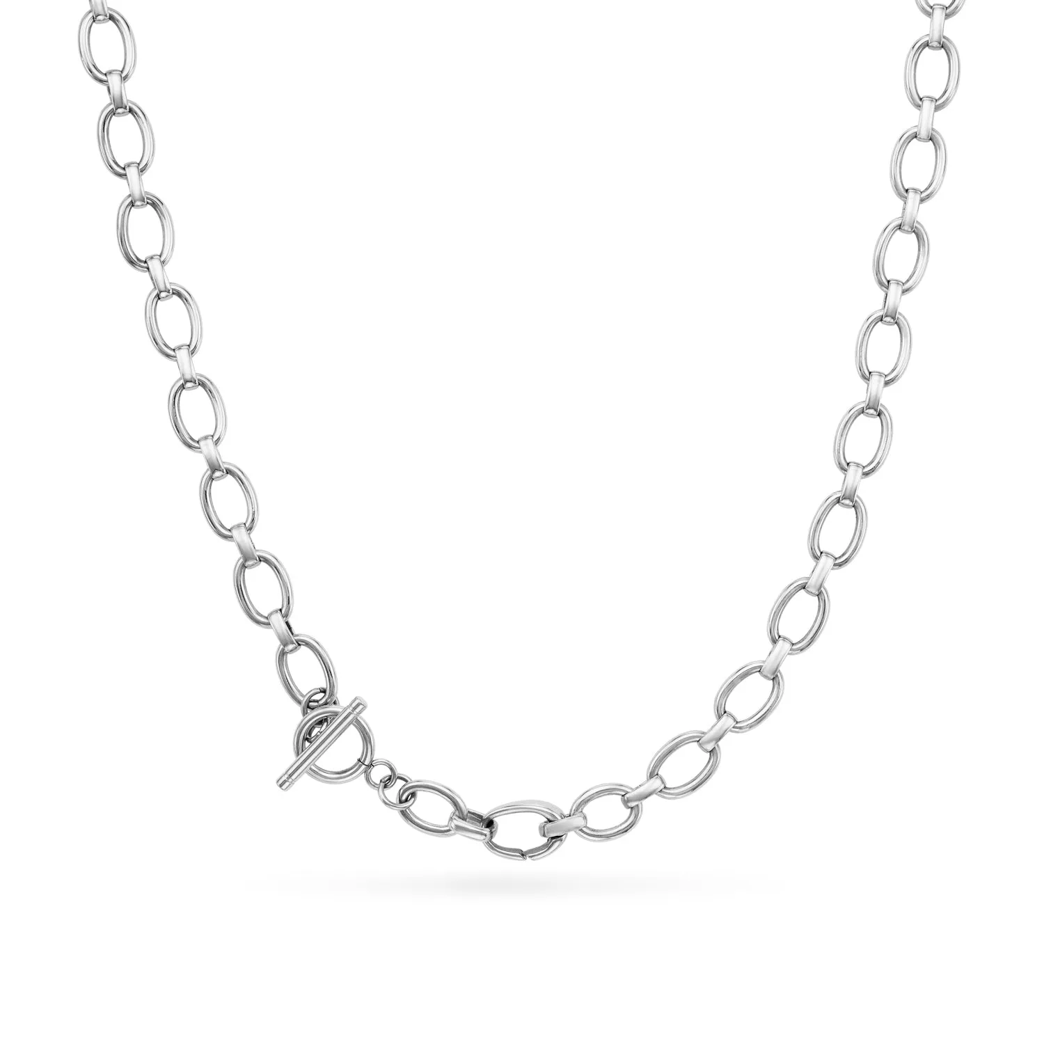 Oval Link Chain Necklace (Silver) sold by Abbott Lyon