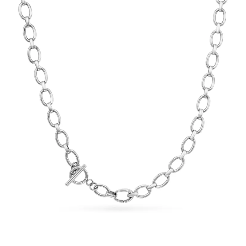 Oval Link Chain Necklace (Silver) sold by Abbott Lyon