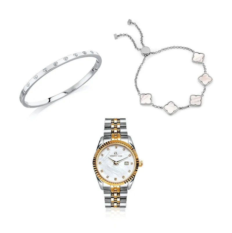 Pearl Belgravia & Bracelet Set (Silver) sold by Abbott Lyon