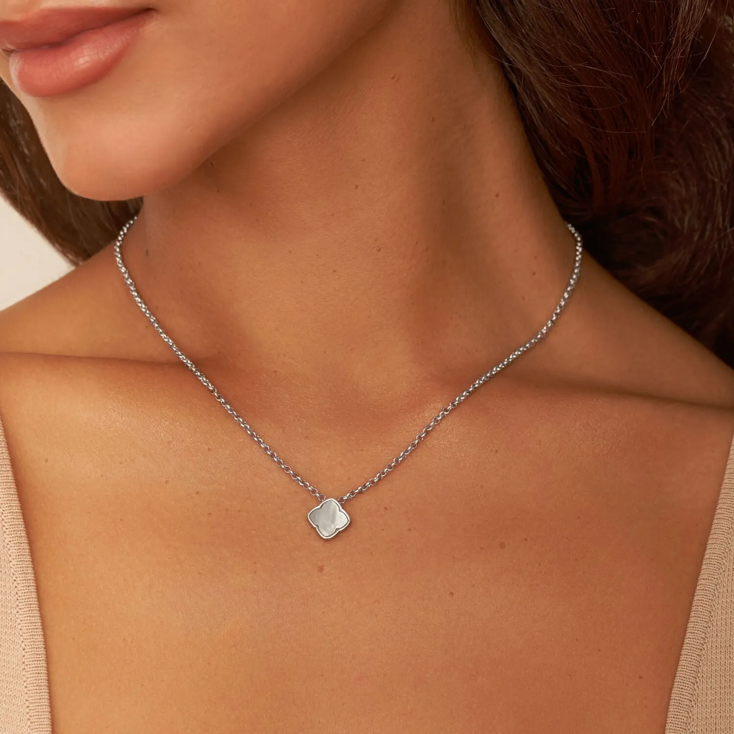 Pearl Clover Necklace (Silver) sold by Abbott Lyon product image thumbnail 2