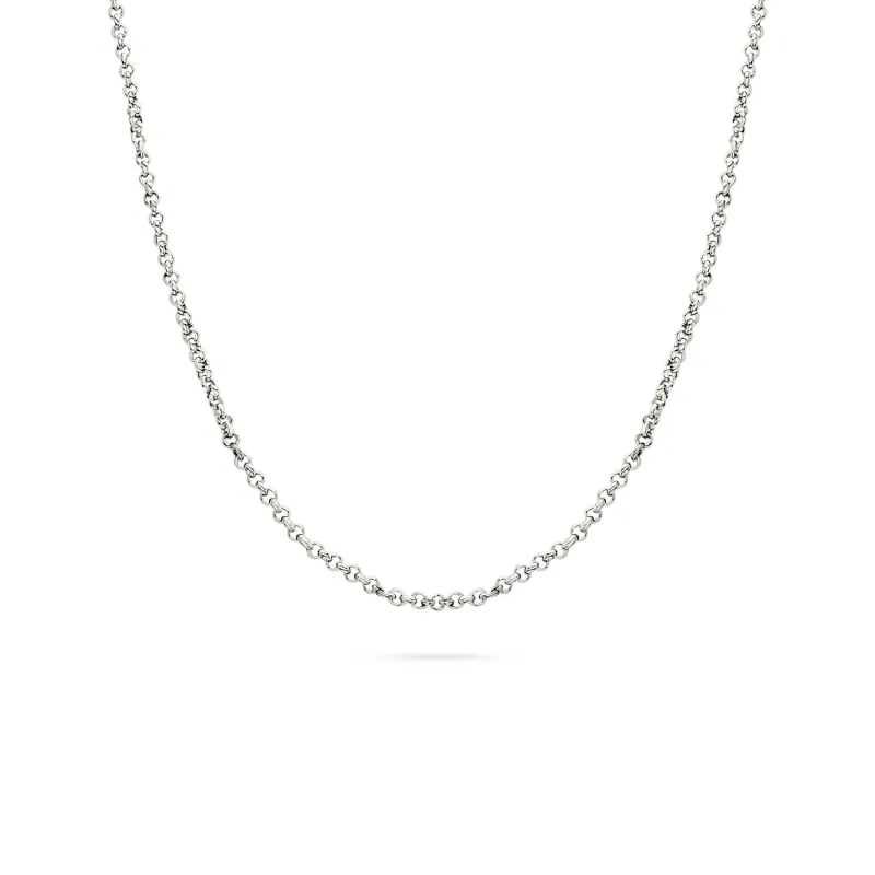 Layering Box Chain Necklace (Silver) made by Abbott Lyon