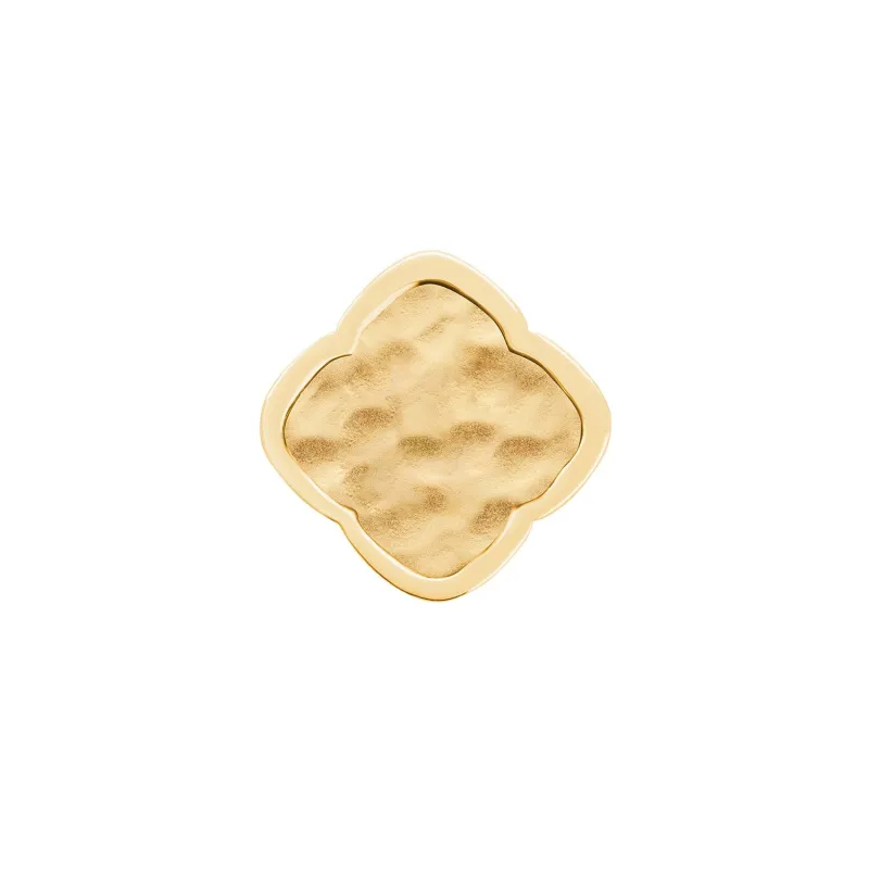 Rosette Molten Clover Charms (Gold) - Plain Clover sold by Abbott Lyon