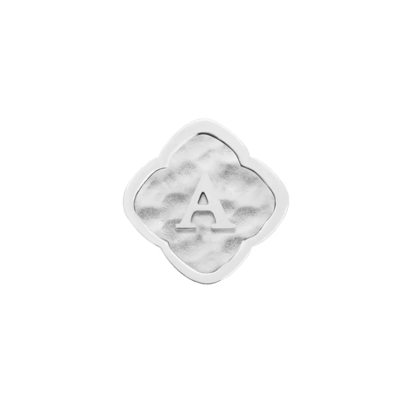Rosette Molten Clover Charms (Silver) - Initials sold by Abbott Lyon