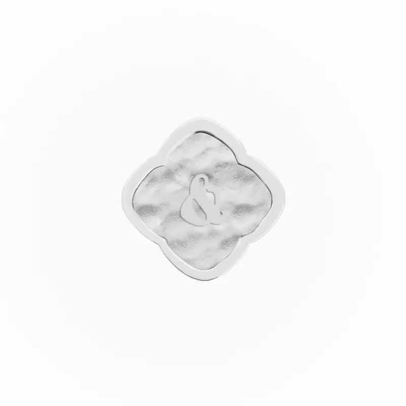 Rosette Molten Clover Charms (Silver) - & sold by Abbott Lyon