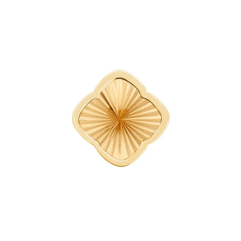 Rosette Textured Clover Charms (Gold) - Plain Clover sold by Abbott Lyon