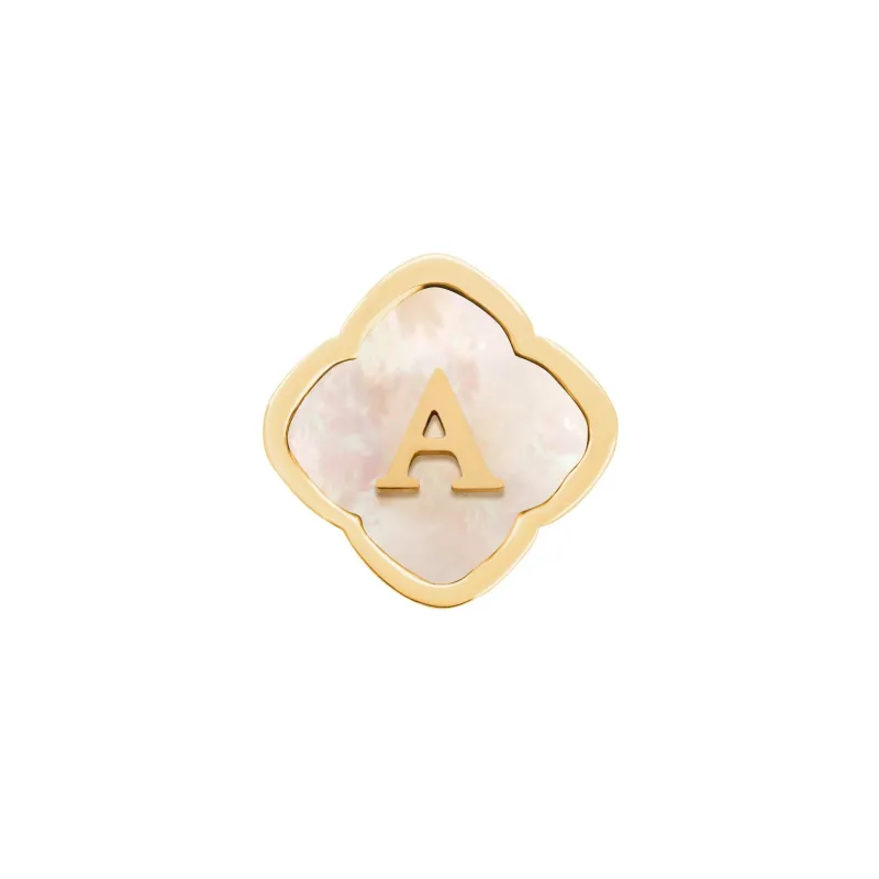 Rosette Pearl Clover Charms (Gold) - Initials sold by Abbott Lyon
