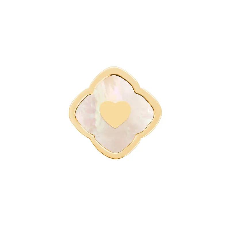 Rosette Pearl Clover Charms (Gold) - Heart sold by Abbott Lyon
