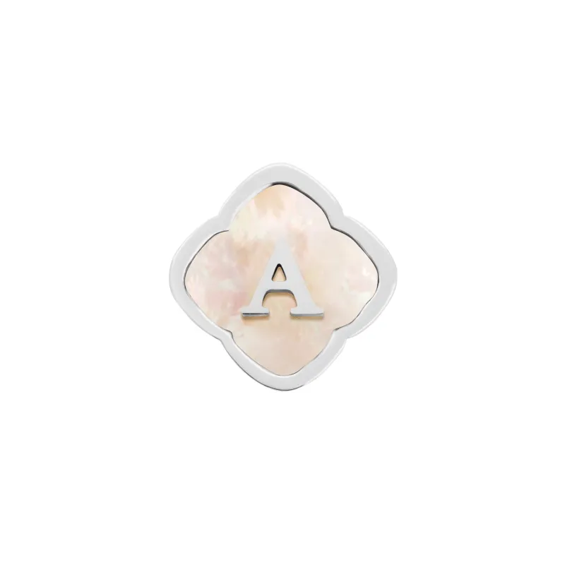 Rosette Pearl Clover Charms (Silver) - Initials sold by Abbott Lyon