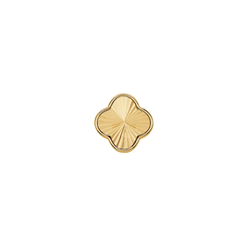 Textured Clover Charms (Gold) - Plain Clover sold by Abbott Lyon