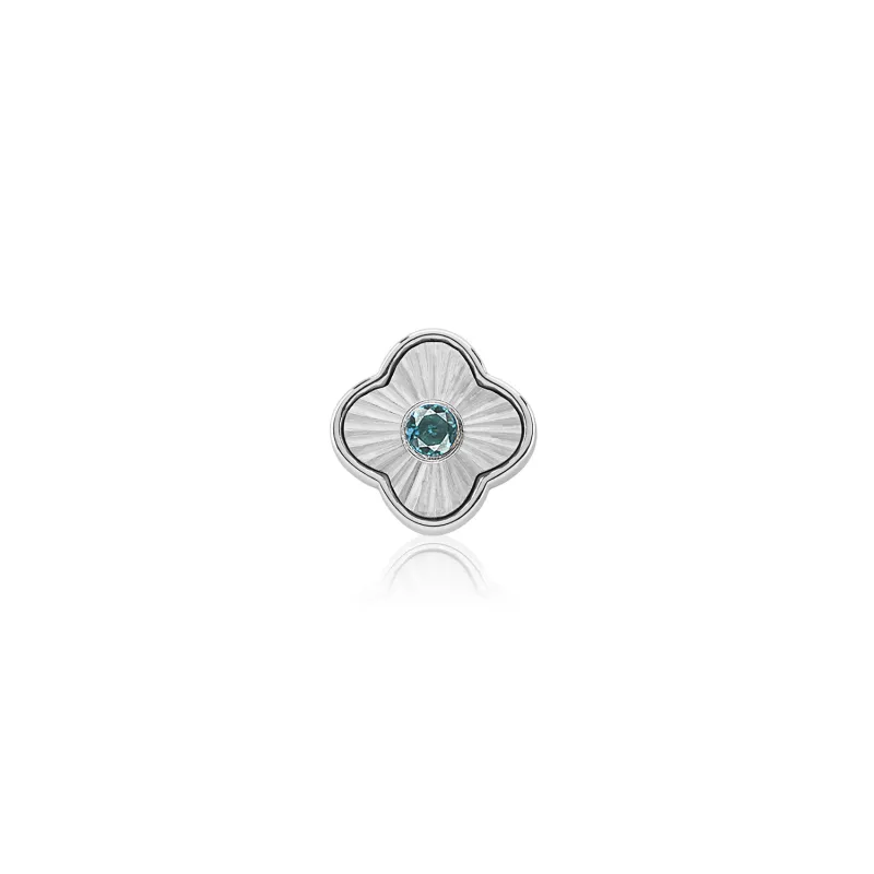 Textured Clover Charms (Silver) - Birthstones sold by Abbott Lyon