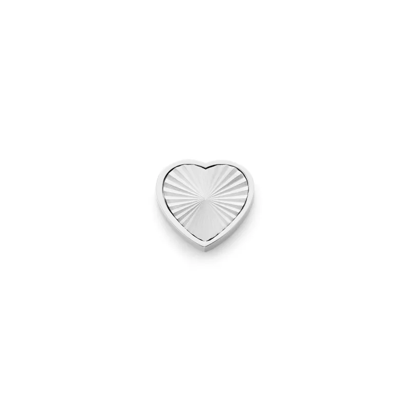 Textured Heart Charms (Silver) - Plain sold by Abbott Lyon