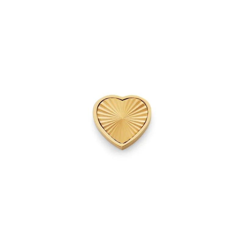 Textured Heart Charms (Gold) - Plain sold by Abbott Lyon